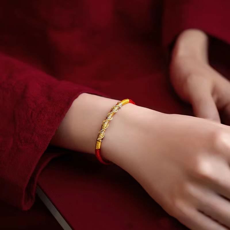 KarmaRipple's 925 Sterling Silver Fortune Strength Red String Protection Braid Bracelet p4