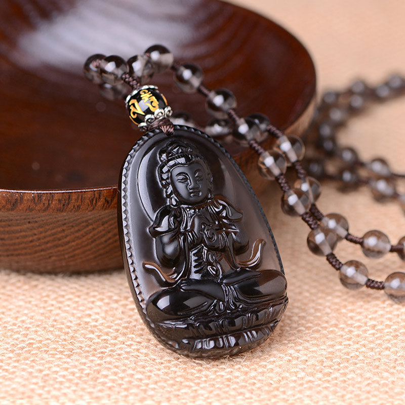 KarmaRipple's Chinese Zodiac Obsidian Protection Pendant p6
