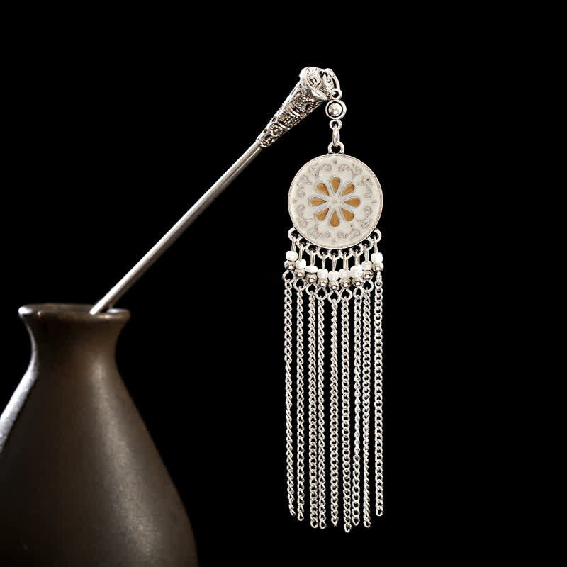 KarmaRipple's Water Drop Lily of the Valley Flowers Tassels Confidence Hairpin p12