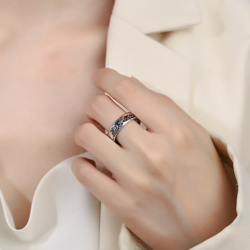 KarmaRipple's Koi Fish Auspicious Cloud Design Fortune Wealth Ring p4