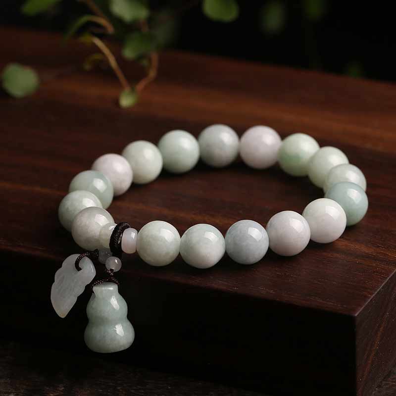 KarmaRipple's Authentic Jade Pi Xiu Buddha Gourd Apple Success Bracelet p15