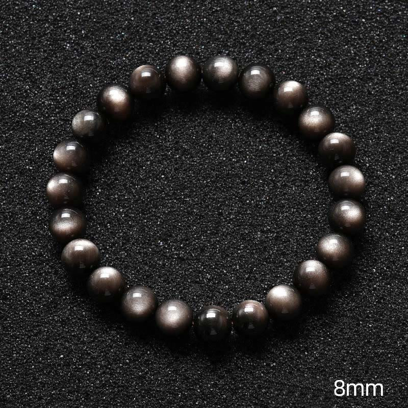 KarmaRipple's Authentic Silver Sheen Obsidian Soothing Protection Bracelet p10