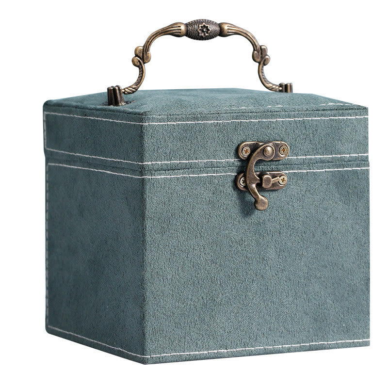 KarmaRipple's Jewelry Box Organizer Three-Layer Jewelry Storage Box Flannel Gift Box p10