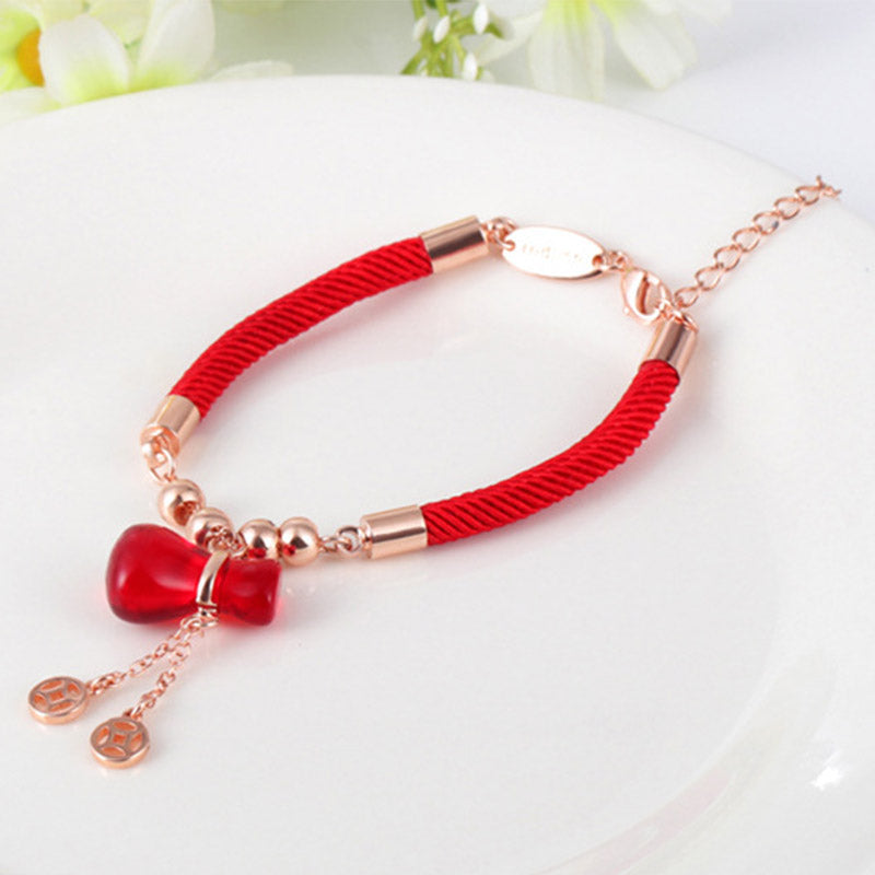 KarmaRipple's Wealth Attractor Red Agate Red Rope Bracelet p3