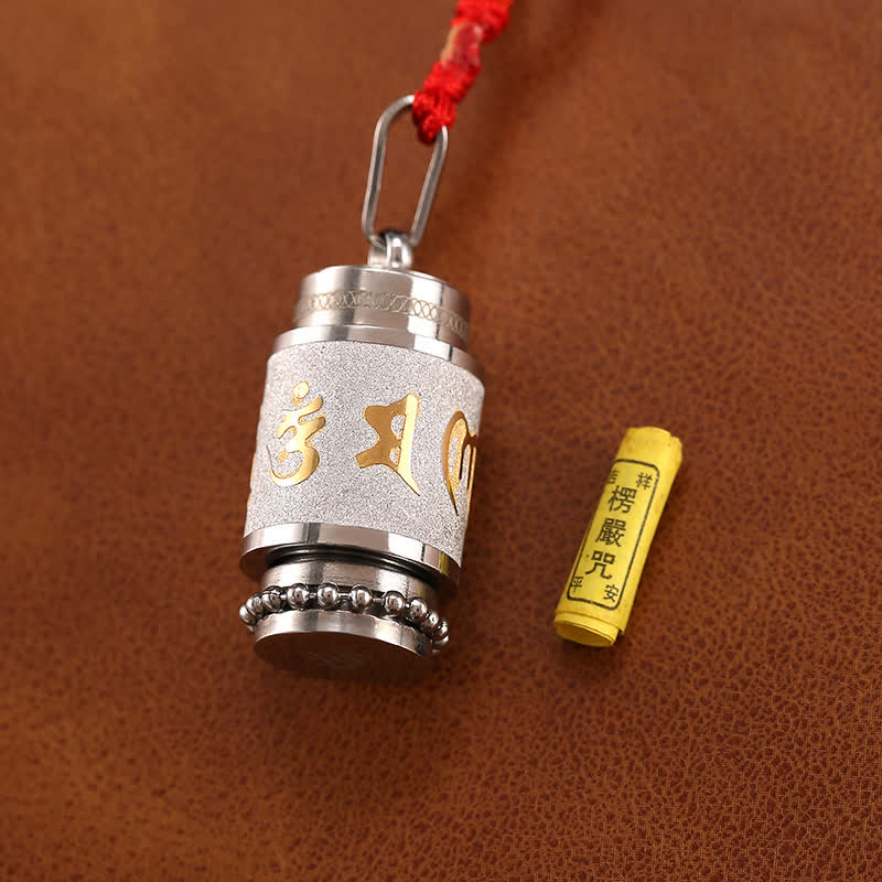 KarmaRipple's Tibet Om Mani Padme Hum Shurangama Mantra Titanium Steel Wisdom Amulet Pendant Necklace p24