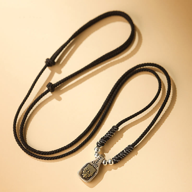 KarmaRipple's Tibetan 925 Sterling Silver Zakiram Goddess of Wealth Protection Rope Pendant Necklace p13