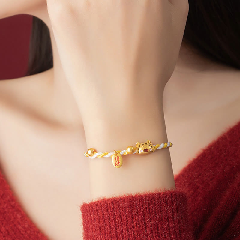 KarmaRipple's ???A Flash Sale- 925 Sterling Silver Year Of The Dragon Dumpling Design Attract Fortune Fortune Woven Bracelet p8