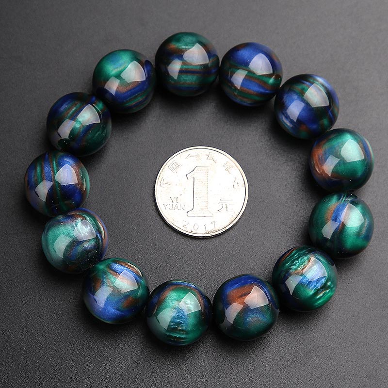 KarmaRipple's Colorful Sea Willow Mala Positive Bracelet Ring p3
