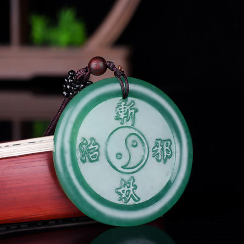 KarmaRipple's Green Aventurine Yin Yang Balance Pendant Necklace p3