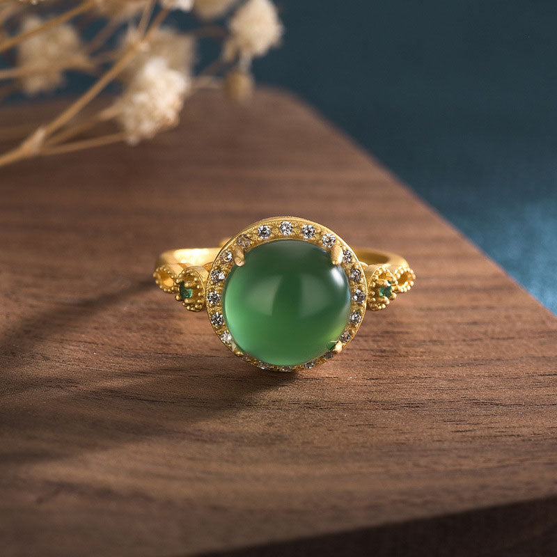 KarmaRipple's Green Jade Fortune Ring p1