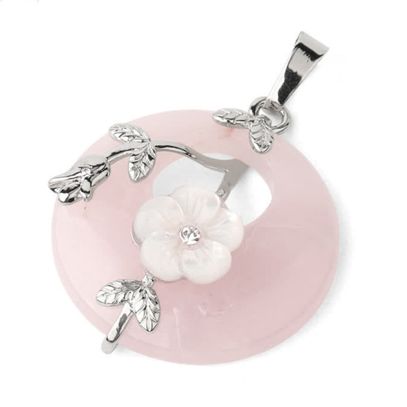 KarmaRipple's Various Gemstone Amethyst Green Aventurine Flower Balancing Pendant Necklace p44