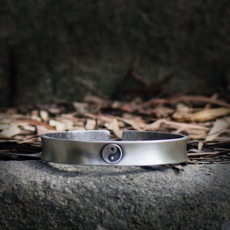 KarmaRipple's 999 Sterling Silver Yin Yang Auspicious Clouds Balance Balance Bracelet p5