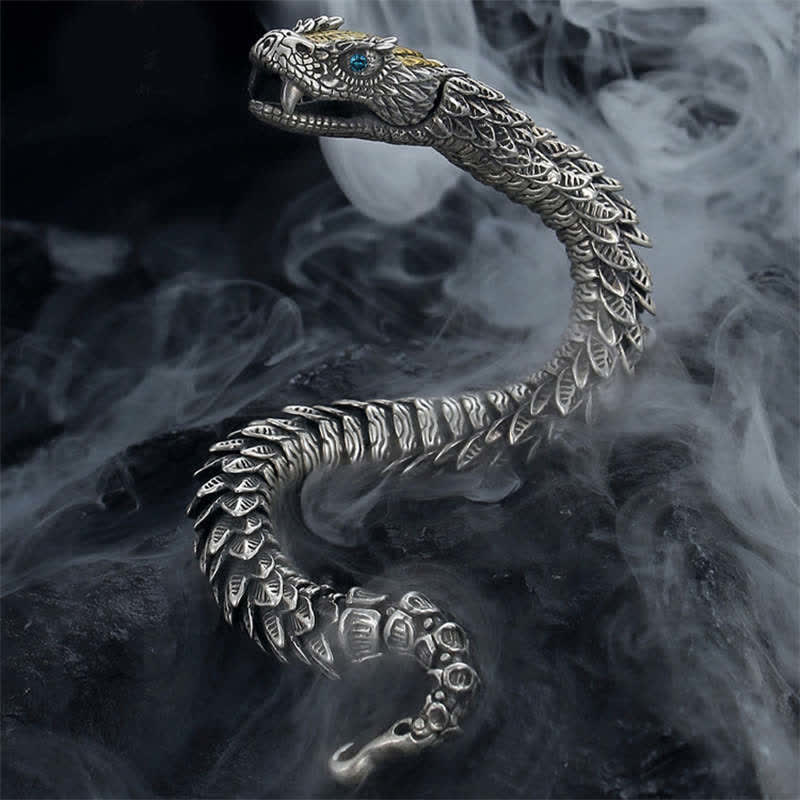 KarmaRipple's Dragon Snake Handmade Amulet Protection Chain Bracelet p2