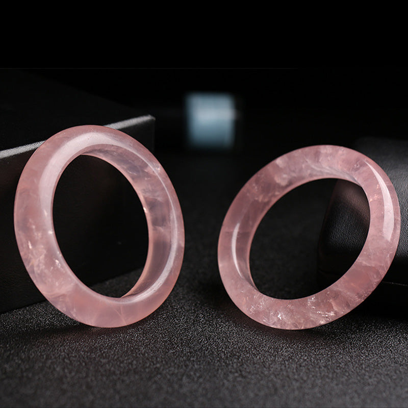 KarmaRipple's Authentic Rose Quartz Love Caring Bracelet Bangle p5