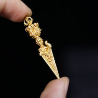 KarmaRipple's Tibet Dorje Vajra Engraved Spiritual Power Necklace Hanging Decoration