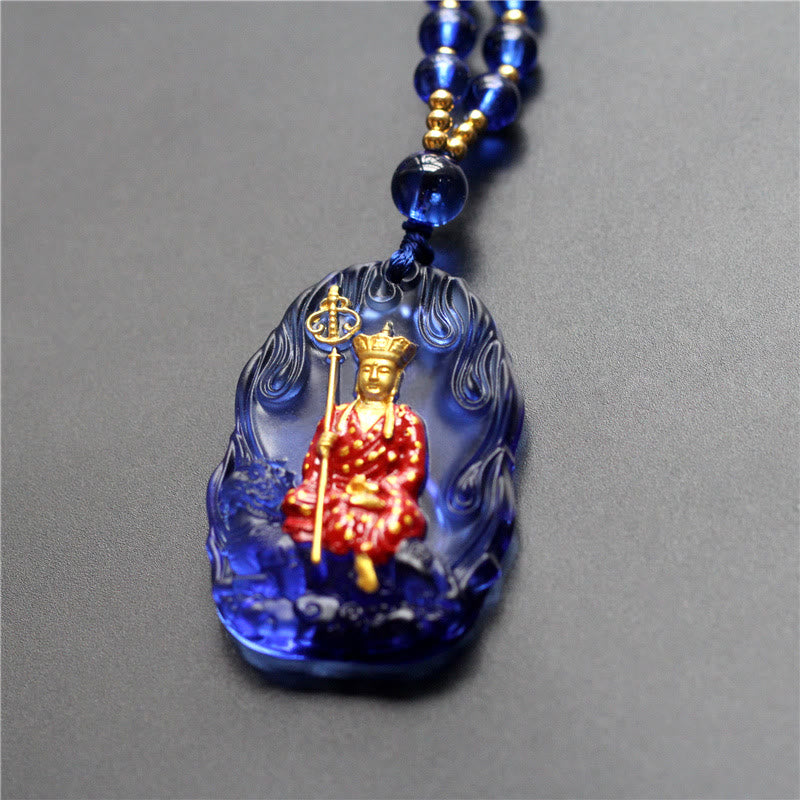 KarmaRipple's Ksitigarbha Buddha Liuli Gemstone Compassion Amulet Pendant Necklace p3