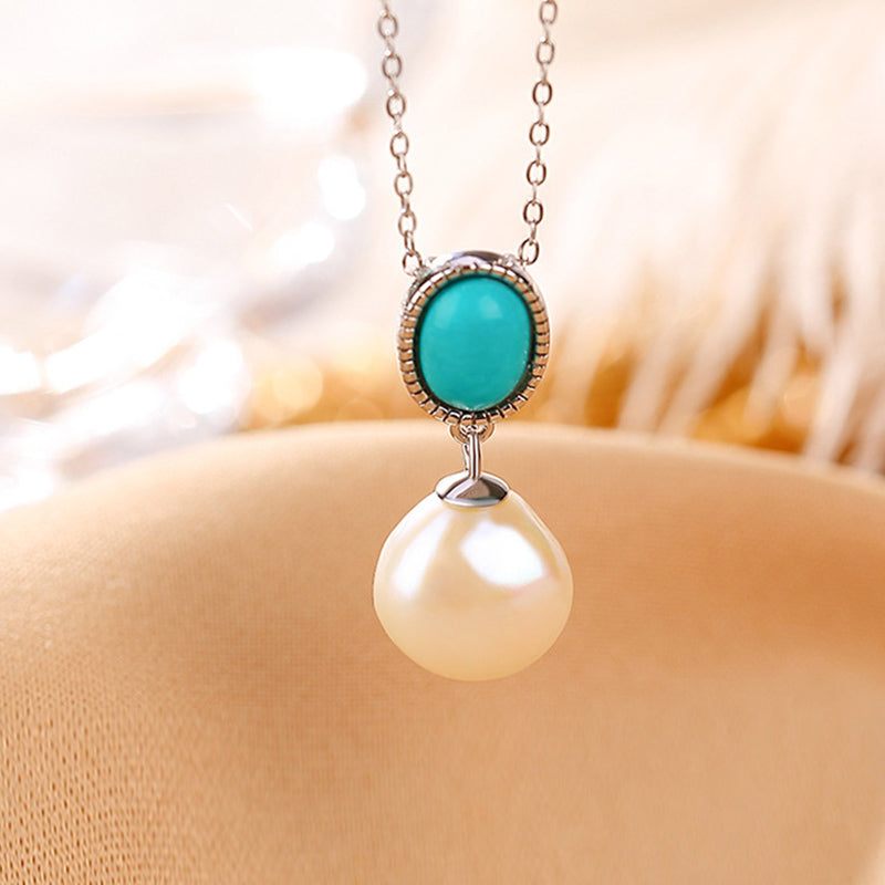 KarmaRipple's 925 Sterling Silver Pearl Turquoise Balancing Wisdom Pendant Necklace Ring Earrings p5