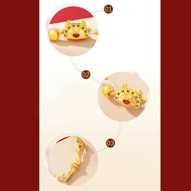 KarmaRipple's ???A Flash Sale- 925 Sterling Silver Year Of The Dragon Dumpling Design Attract Fortune Fortune Woven Bracelet p6