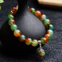 KarmaRipple's Tibetan Authentic Green Agate Balancing Bracelet