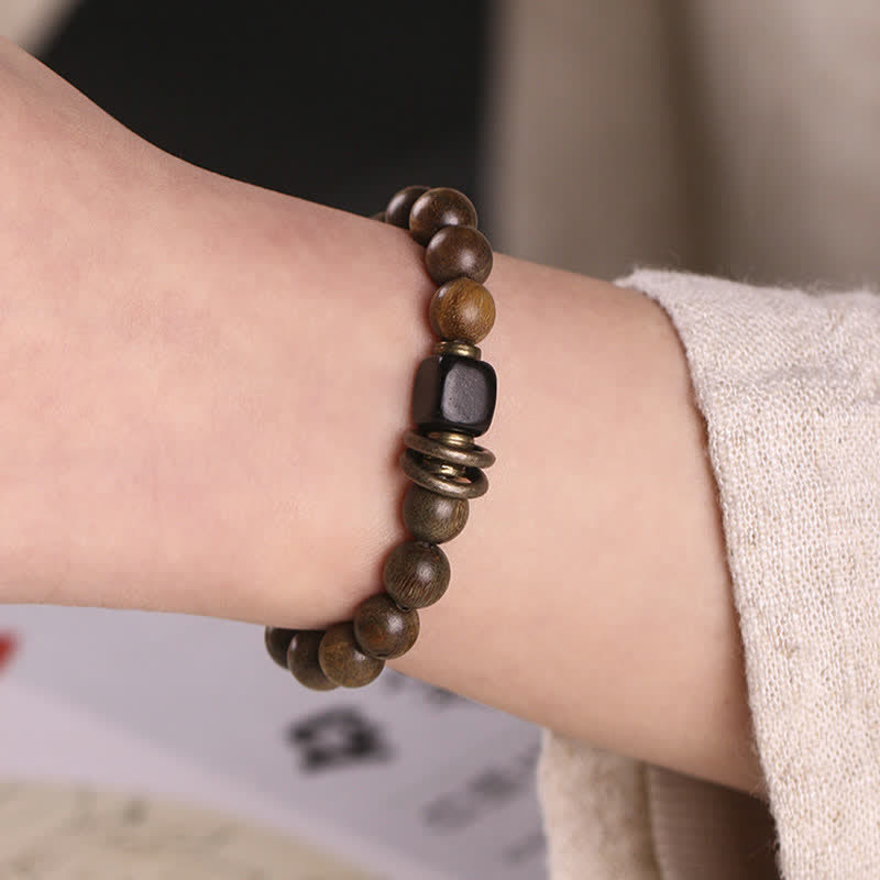 KarmaRipple's Tibetan Green Sandalwood Gemstone Soothing Peace Bracelet p4