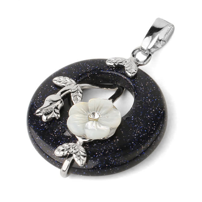 KarmaRipple's Various Gemstone Amethyst Green Aventurine Flower Balancing Pendant Necklace p63