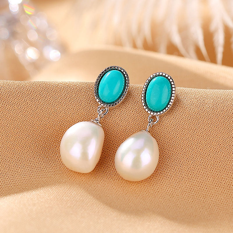 KarmaRipple's 925 Sterling Silver Pearl Turquoise Balancing Wisdom Pendant Necklace Ring Earrings p12