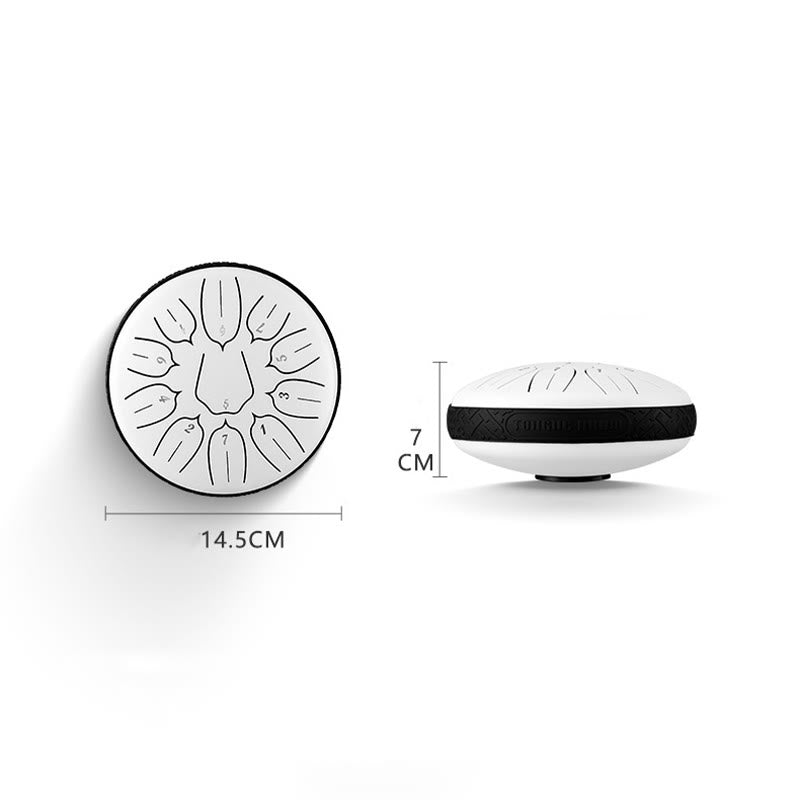 KarmaRipple's Steel Tongue Drum Sound Balancing Meditation Yoga Lotus Drum Kit 11 Note 6 Inch p13