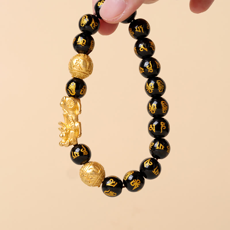 KarmaRipple's FengShui PiXiu Obsidian Wealth Bracelet p7