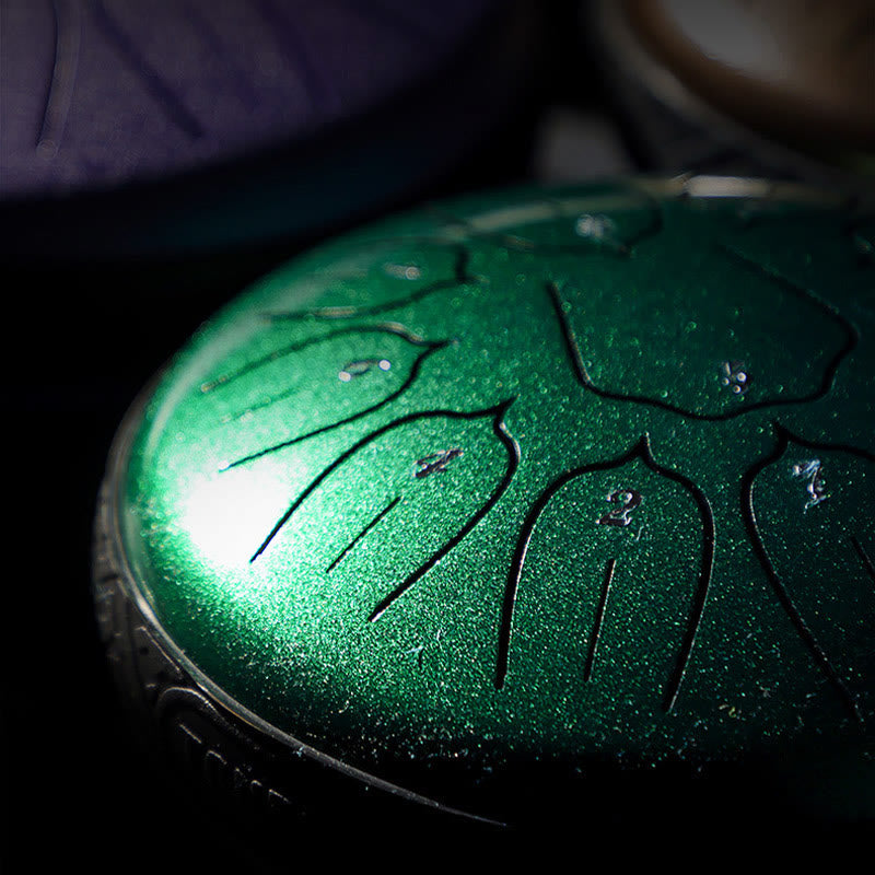 KarmaRipple's Steel Tongue Drum Sound Balancing Meditation Yoga Lotus Drum Kit 11 Note 6 Inch p16