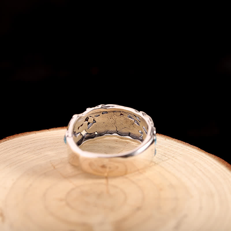 KarmaRipple's 925 Sterling Silver Lotus Koi Fish Enlightenment Ring p4