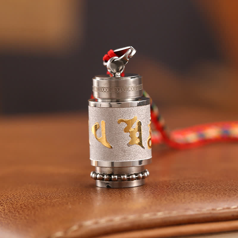 KarmaRipple's Tibet Om Mani Padme Hum Shurangama Mantra Titanium Steel Wisdom Amulet Pendant Necklace p46