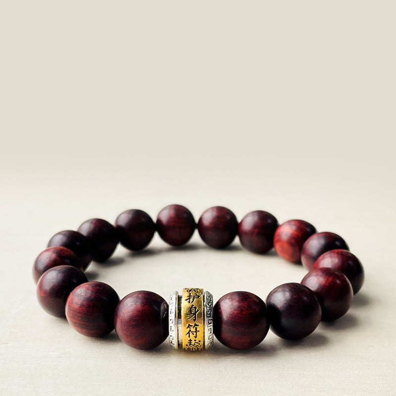 KarmaRipple's Small Leaf Red Sandalwood Amulet Protection Bracelet p10