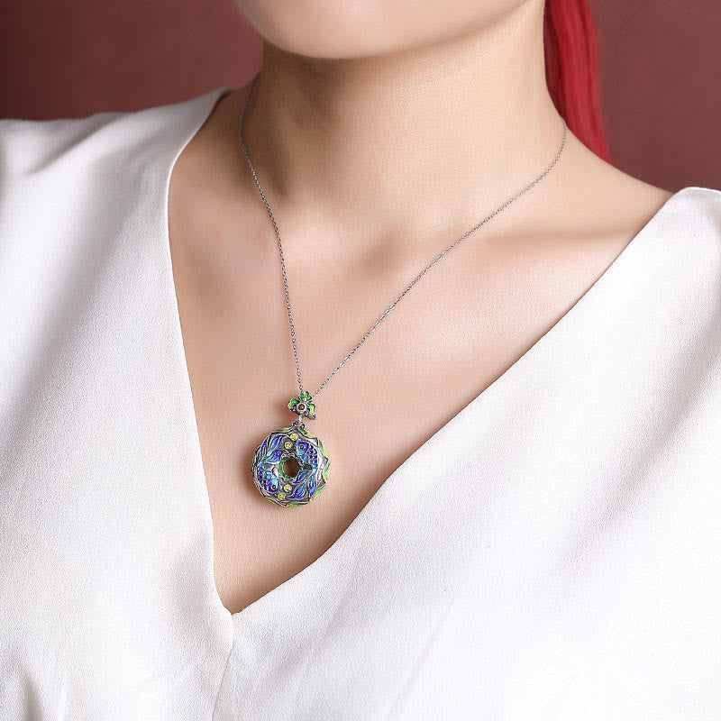 KarmaRipple's 990 Sterling Silver Koi Fish Bronze Coin Peace Buckle Fortune Wealth 925 Sterling Silver Pendant Necklace p6