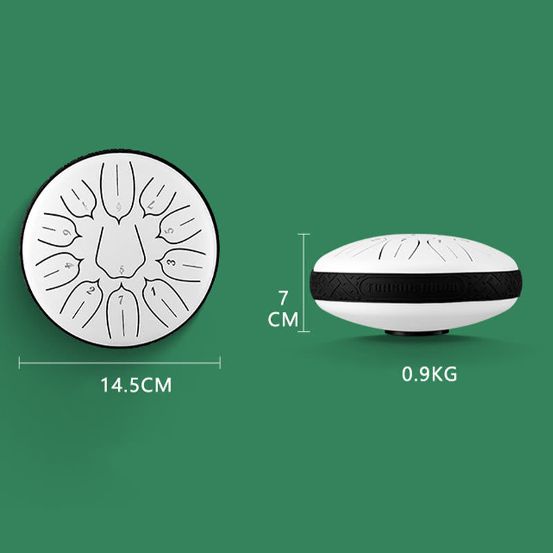 KarmaRipple's Steel Tongue Drum Sound Balancing Meditation Yoga Lotus Drum Kit 11 Note 6 Inch p14