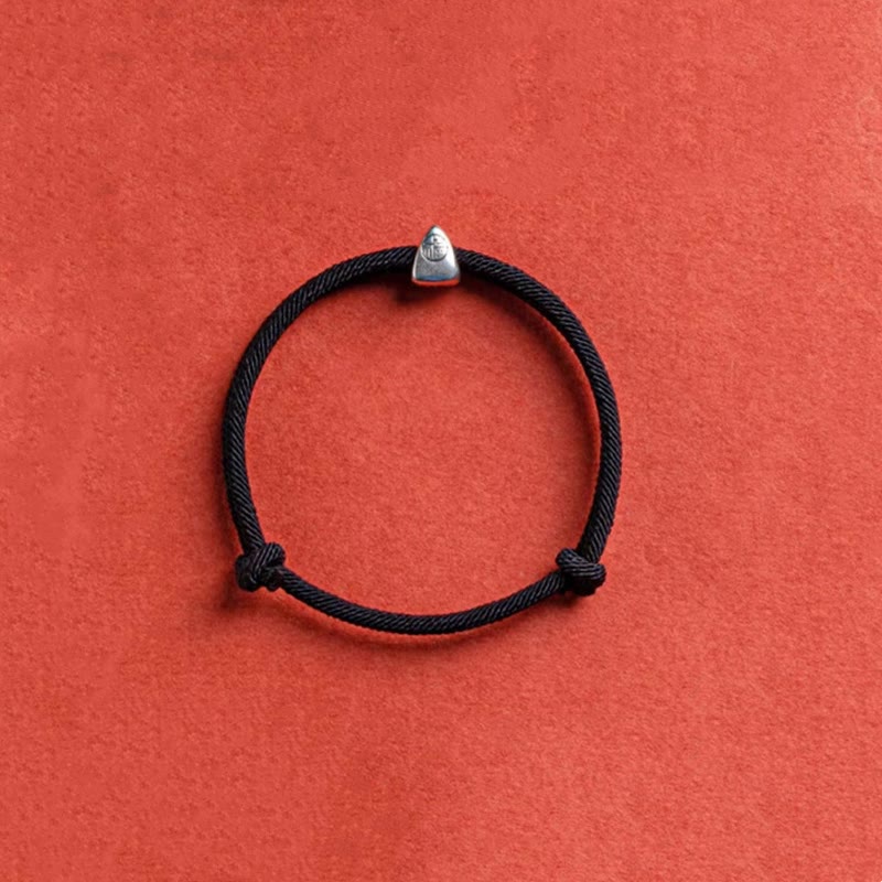 KarmaRipple's 925 Sterling Silver Fu Character Blessing Handmade Woven Bracelet p16