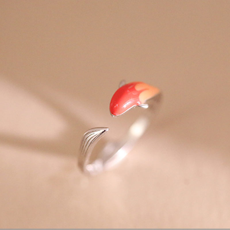 KarmaRipple's Koi Fish Bronze Balance Fortune Adjustable Ring p11