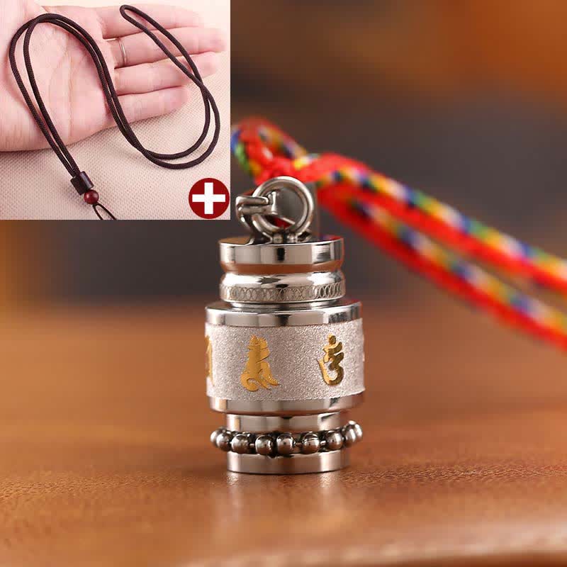 KarmaRipple's Tibet Om Mani Padme Hum Shurangama Mantra Titanium Steel Wisdom Amulet Pendant Necklace p8