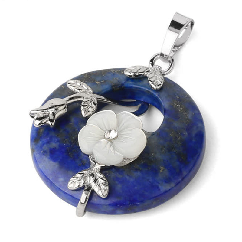 KarmaRipple's Various Gemstone Amethyst Green Aventurine Flower Balancing Pendant Necklace p17