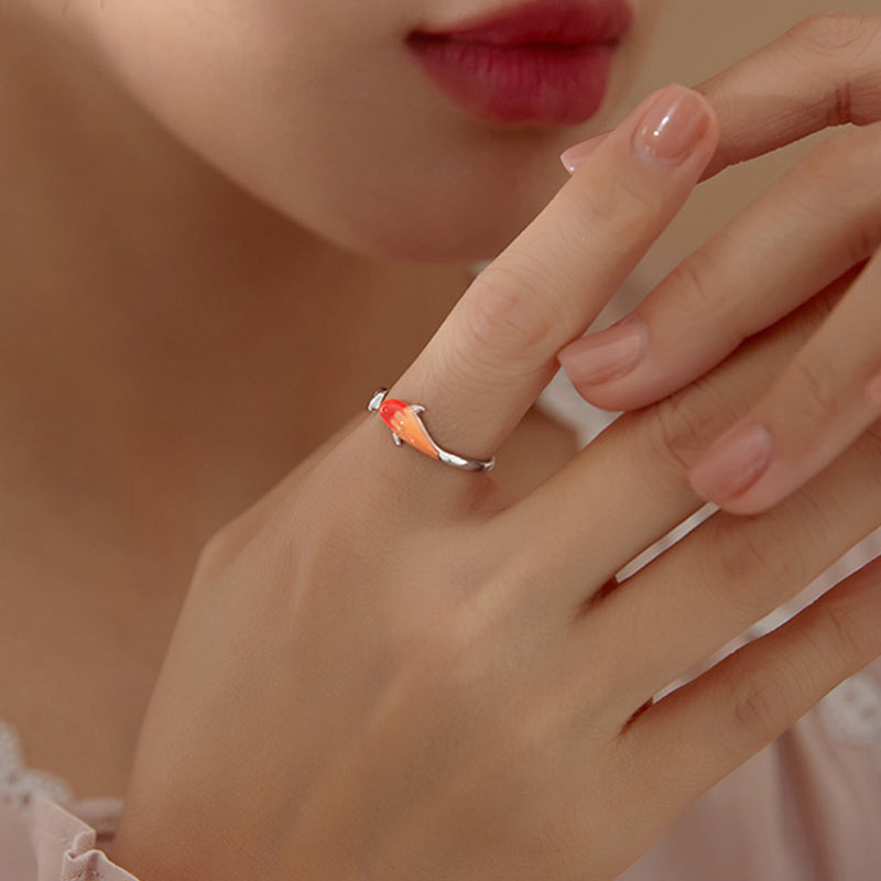 KarmaRipple's Koi Fish Bronze Balance Fortune Adjustable Ring p4