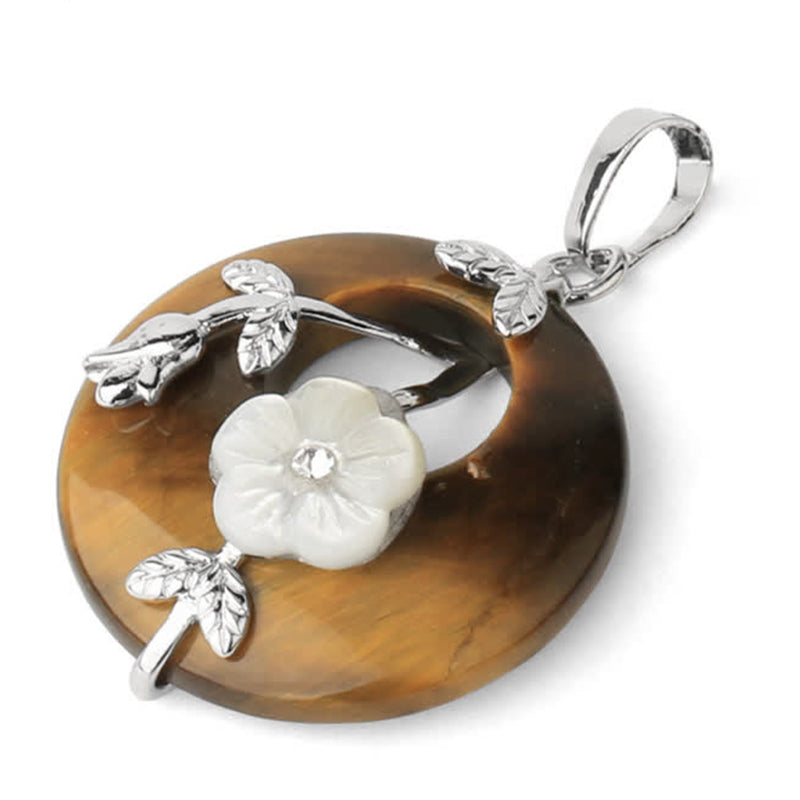 KarmaRipple's Various Gemstone Amethyst Green Aventurine Flower Balancing Pendant Necklace p4