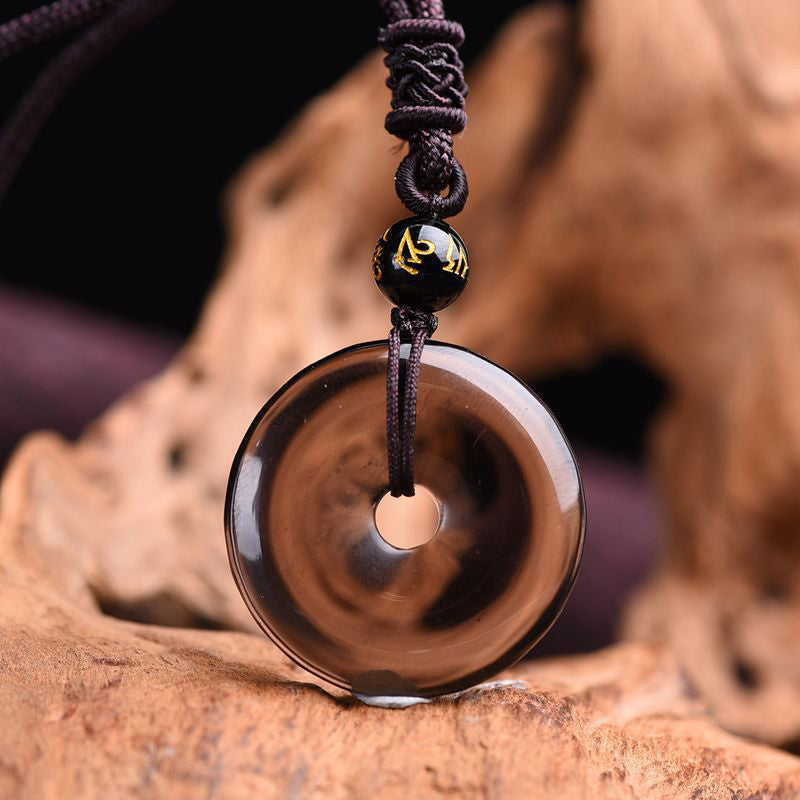 KarmaRipple's Tibetan Obsidian Protection Pendant p16